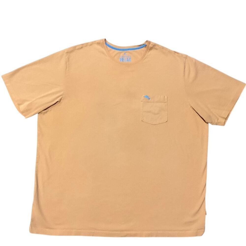 Tommy Bahama Tan Short Sleeve Pocket Tee Relaxed Fit Size 3XT